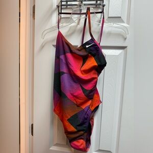 Nike Women's One Piece Swimsuit - Pink, Orange, Black